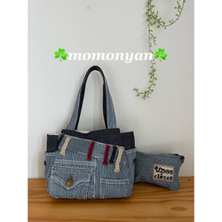 ☆リメイクデニムチューリップバッグ☆ トートバッグ momonyan 通販