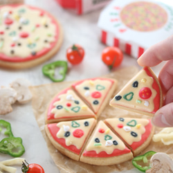 pizzaどうぞ！！pizzaのアイシングクッキー（pizza icingcookie) 1枚目の画像