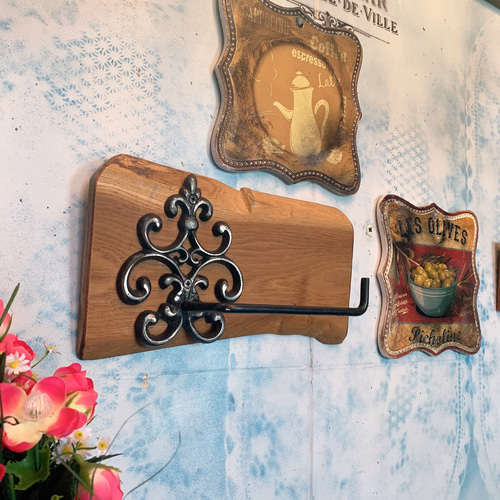 アンティーク ハンギングホルダー/ 天然1枚板の飾り Ver.5/ 壁掛け