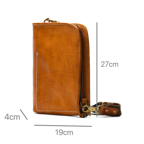 シックな大人のボディバッグ 本革 クラッチバッグ レザーボディー