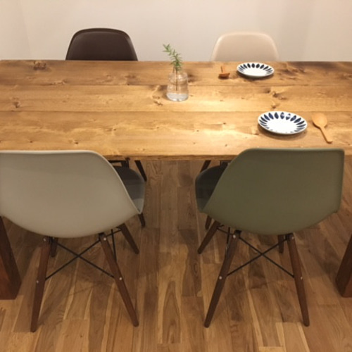 無垢材ダイニングテーブル 1cm単位でサイズオーダー可】オーク MOSAIQUE 無垢材 ダイニング