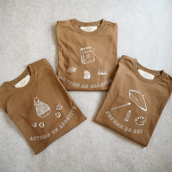 〇〇の秋　長袖ｔシャツ　ダークキャメル 2枚目の画像