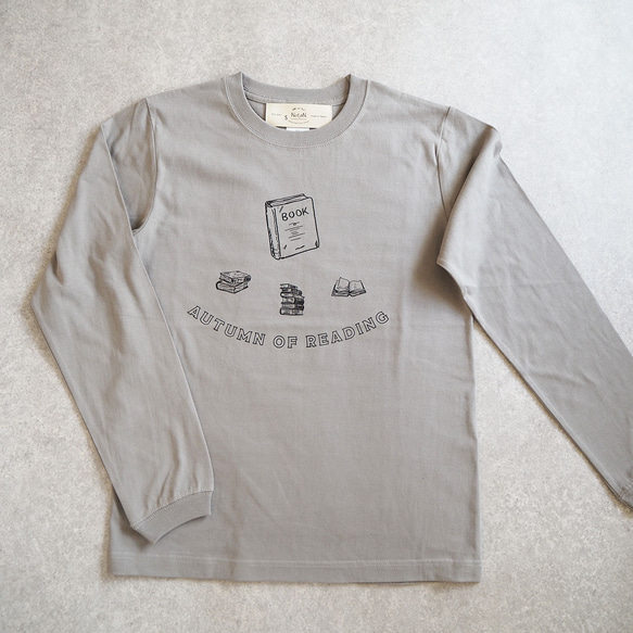 〇〇の秋　長袖ｔシャツ　グレー 4枚目の画像