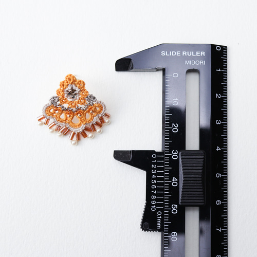 タティングレースのピアス Drops＜ドロップス＞Kinshu
