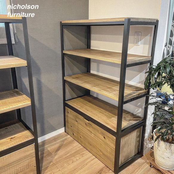 古材 足場板シリーズ ヴィンテージ調シェルフ[ 定番品・受注 古材 足場板シリーズ ヴィンテージ調シェルフ[ 定番品・受注