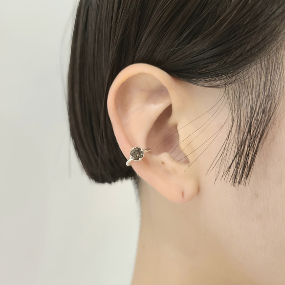 【秋の福袋】Brown color Earcuff×Bar Chain pierced earrings ≪送料無料≫ 7枚目の画像