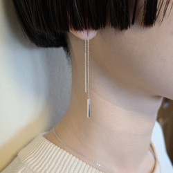 【秋の福袋】Brown color Earcuff×Bar Chain pierced earrings ≪送料無料≫ 10枚目の画像