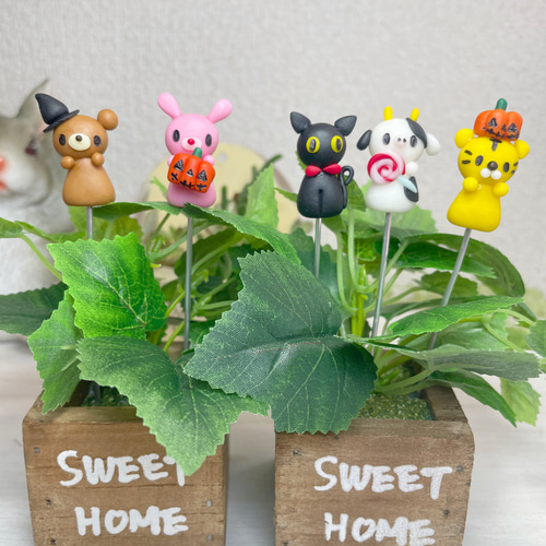 ハロウィン　ピック　植木鉢にさしたり　部屋の飾りに ハロウィン ピック 植木鉢にさしたり 部屋の飾りに