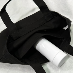 【秋冬穿搭】帆布迷你手提包和迷你收納袋套裝，飾有驚喜貓刺繡和內袋，書包 第10張的照片