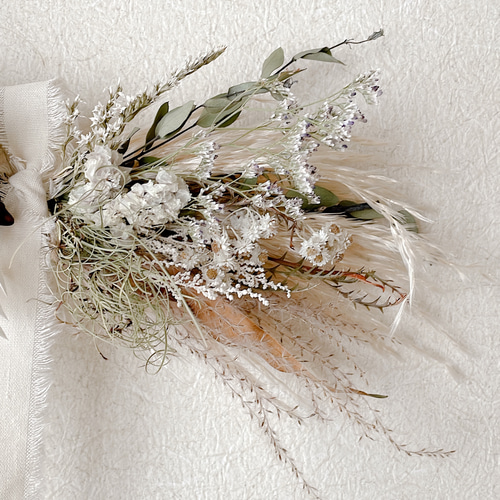 エクリューホワイトの横長スワッグ