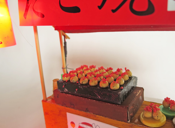 「赤ちょうちん」　たこ焼屋　無着色・組立キット　ジオラマ　ミニチュア　 5枚目の画像