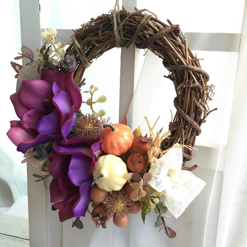 ハロウィンミニリース15cm《アーティフィシャルフラワー