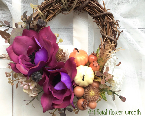 ◯専用ページです◯アーティフィシャルフラワーリース ラベンダーのミニリース直径15cm／アーティフィシャルフラワー