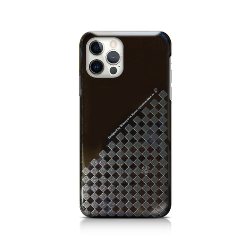 桜松 - 立体加工 和風 ブラックiPhoneケース【iPhone17シリーズも対応