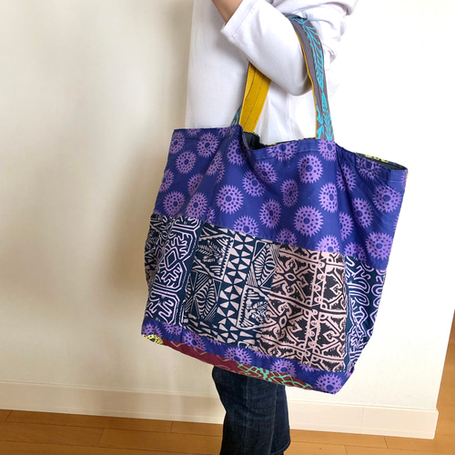 ノアノア　ワイキキ　ハワイ　トートバッグ　フラダンス　ポリネシアン　リバーシブル ノアノア ワイキキ ハワイ トートバッグ フラダンス ポリネシアン