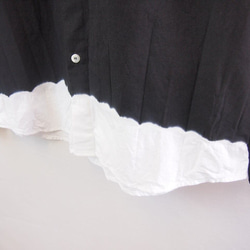 <OSOCU>知多木綿 レギュラーカラーシャツ スソノコシ 名古屋黒紋付染 受注生産可 4枚目の画像
