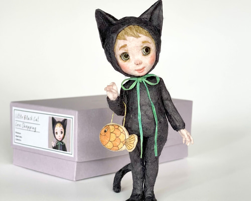 黒猫のわ〜る様 和ねこ 黒猫 (座り) (ドール) - ホビーサーチ ドール