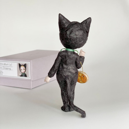 和紙人形『かわいい黒猫さんとおさかなポーチ』プレゼントギフト