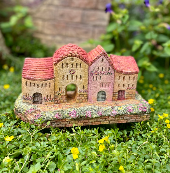 ミニモルタルハウス 街並みNo.21 その他アート akiajisai miyukirose