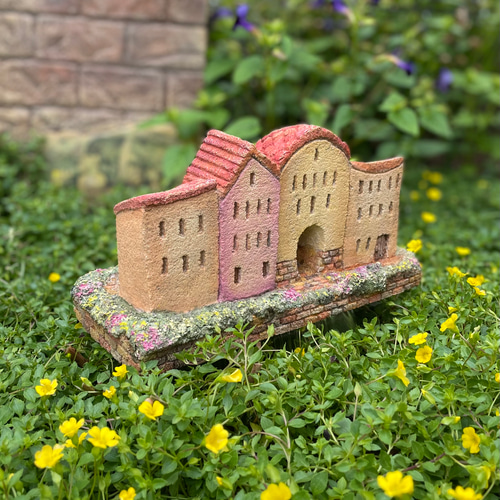 ミニモルタルハウス 街並みNo.21 その他アート akiajisai miyukirose