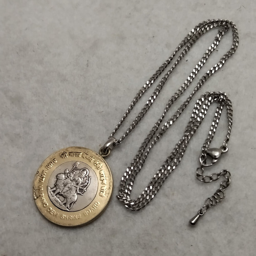 ヴィシュヌ神 ペンダント ネックレス ゴールドポリッシュ925スターリングシルバー神ヴィシュヌ