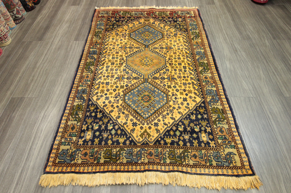 アンティークペルシャ絨毯 トライバルラグ ヤラメ族 オールド