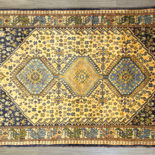 アンティークペルシャ絨毯 トライバルラグ ヤラメ族 オールド手織り