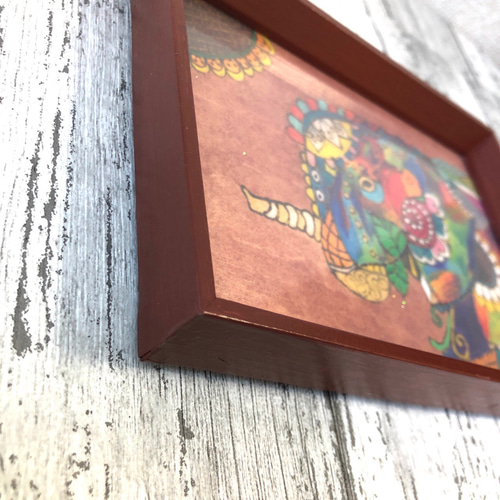 原画販売】ガネーシャの絵（2Lサイズ）アジアンインテリア額付き