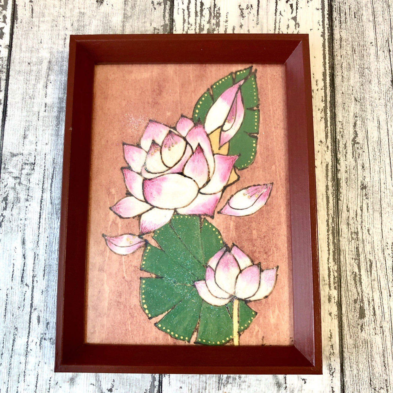 蓮の花「絵画」２L判サイズ原画 蓮の花「絵画」2L判サイズ原画