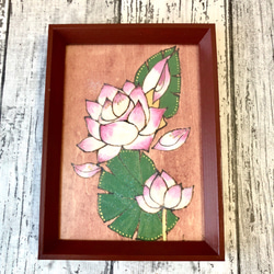 原画販売】ガネーシャの絵（2Lサイズ）アジアンインテリア額付き 絵画