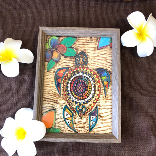 原画販売】ホヌの絵（2Lサイズ）アジアンインテリア・バリ雑貨