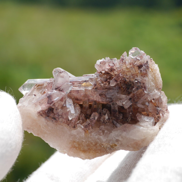 20%OFFSale天然石レッドファントムクォーツ約48mm赤富士水晶クラスター原石[rphq-220907-01] 3枚目の画像