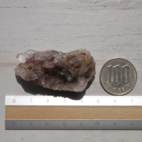 20%OFFSale天然石レッドファントムクォーツ約48mm赤富士水晶クラスター原石[rphq-220907-01] 5枚目の画像