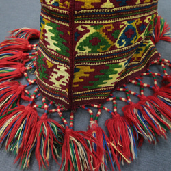 ホリジンバッグ　アフガニスタン　トライバルラグ　オールド手織りキリム　46x50cm　＃764 4枚目の画像