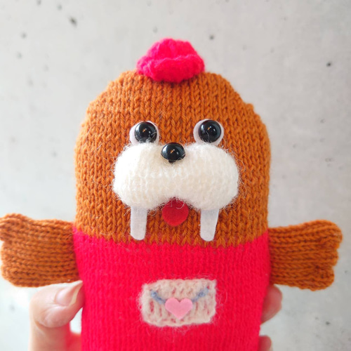 ぬいぐるみ あみぐるみ セイウチのトッド ぬいぐるみ moony 通販