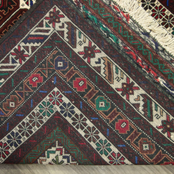 新品　ペルシアンバルーチ　手織り絨毯　アフガニスタン　トライバルラグ　119x218cm　＃76 7枚目の画像