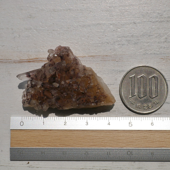 訳ありアウトレット✾天然石レッドファントムクォーツ約44mm(赤幻影水晶)クラスター原石[rphq-220907-03] 15枚目の画像