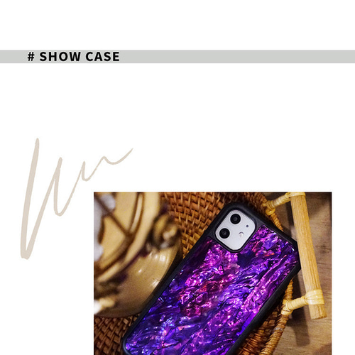 天然シェル♡キラキラ アラビア 黒猫 オリジナルiPhoneケース ピンク