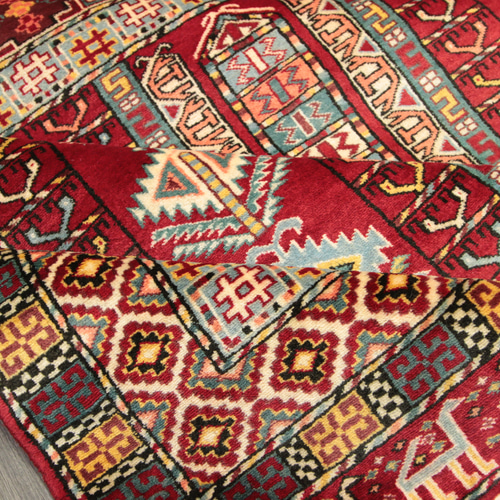 高級ラグ カーペット 艶々ふかふか パキスタン手織り絨毯 トルクメン