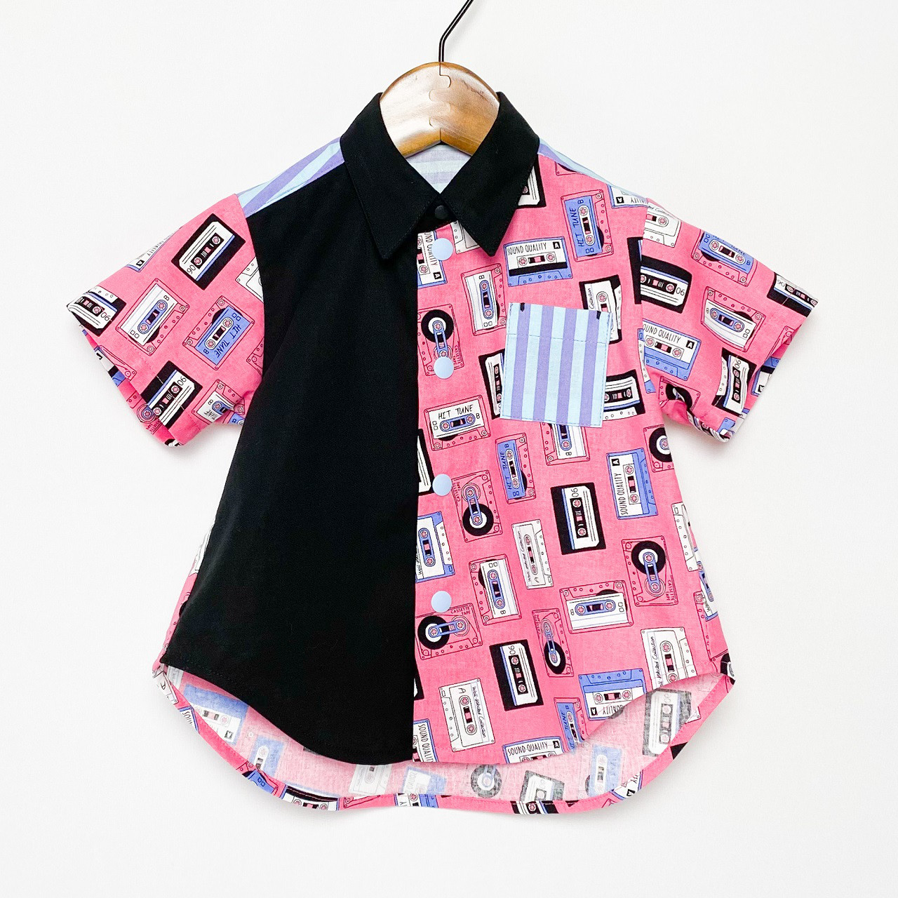 半袖シャツ　カセットテープ（90-100size）