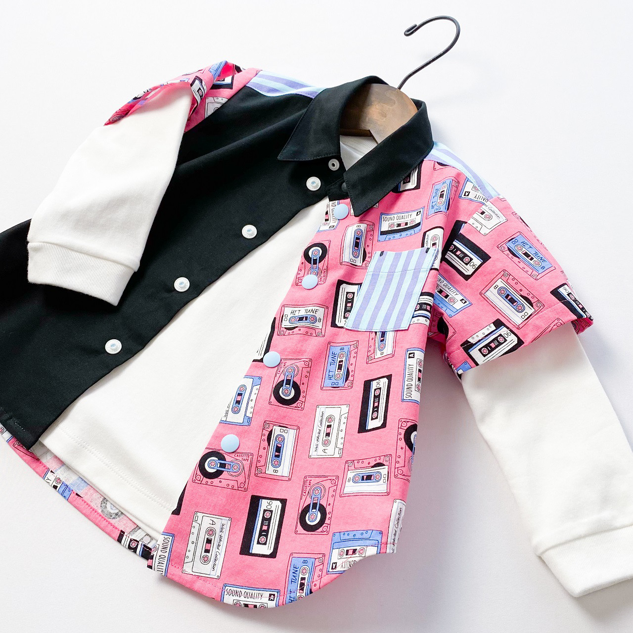 半袖シャツ　カセットテープ（90-100size）