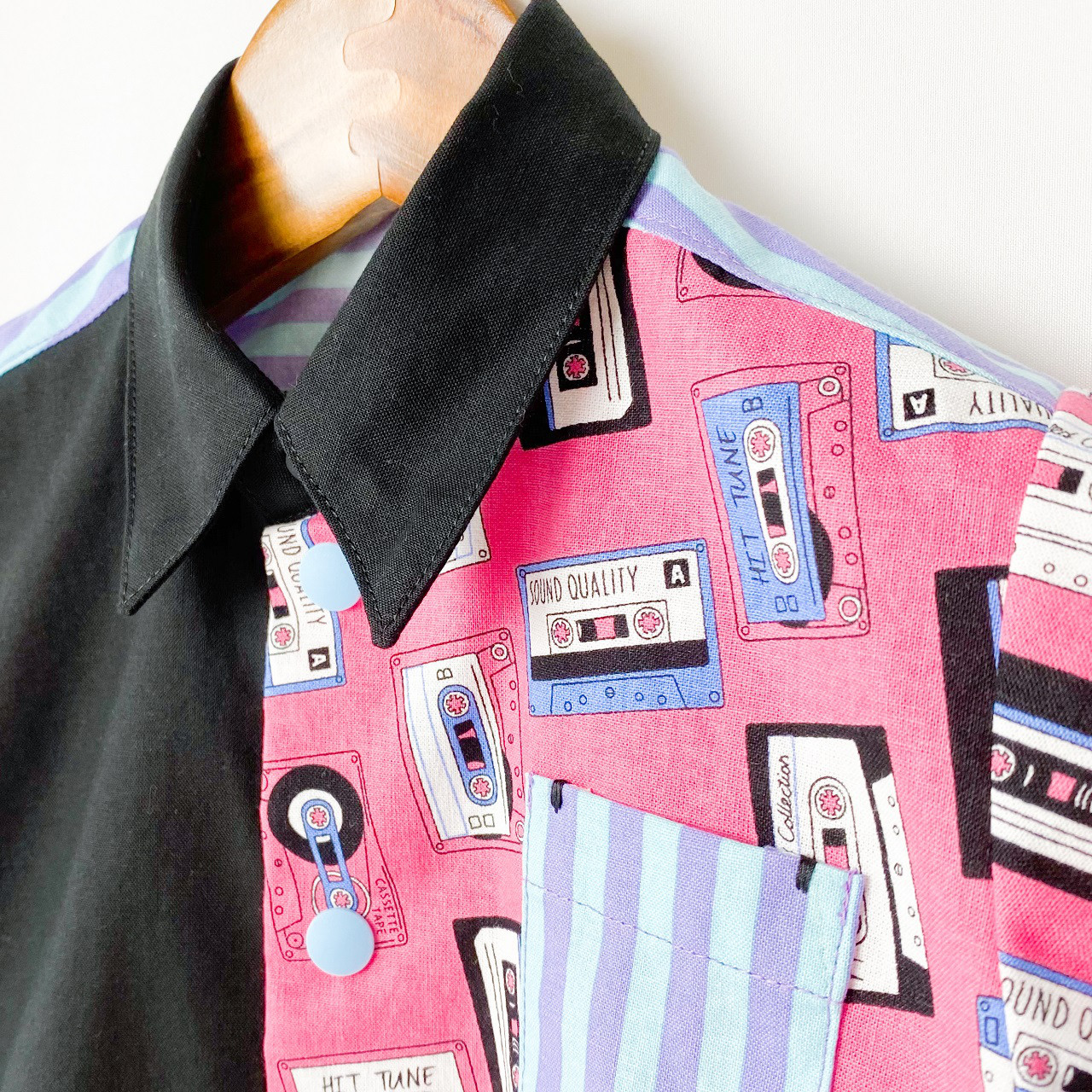 半袖シャツ　カセットテープ（90-100size）