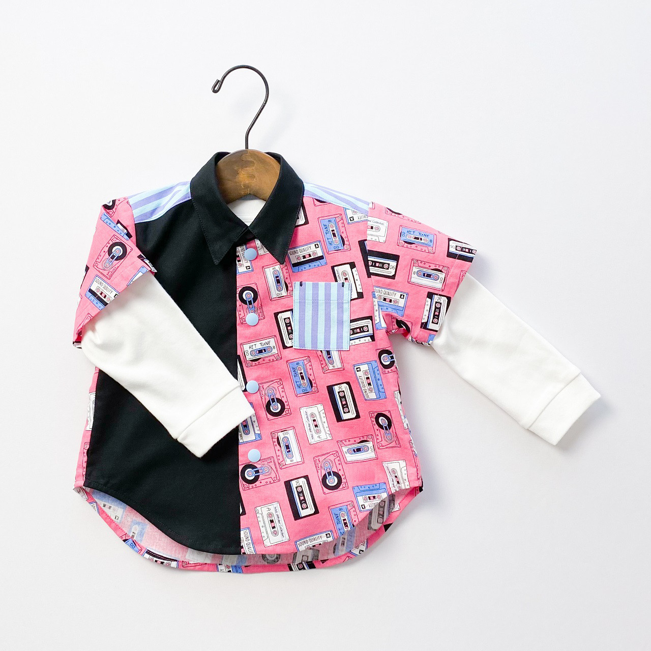 半袖シャツ　カセットテープ（90-100size）