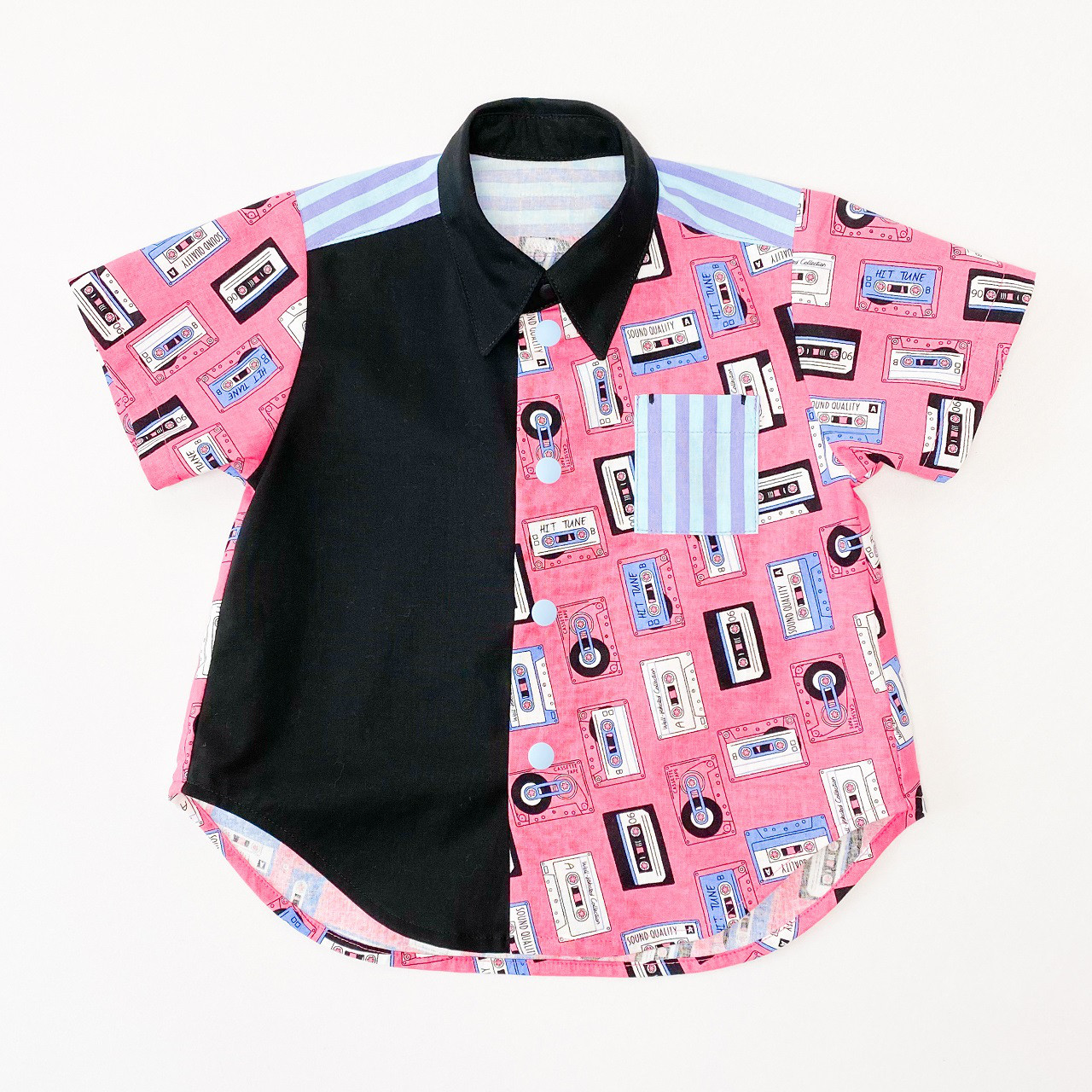 半袖シャツ　カセットテープ（90-100size）