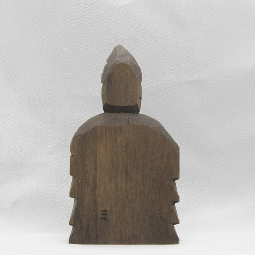 仏像 円空仏 木彫 善財童子（自刻像 16cm 着色 jk2429） 彫刻 円