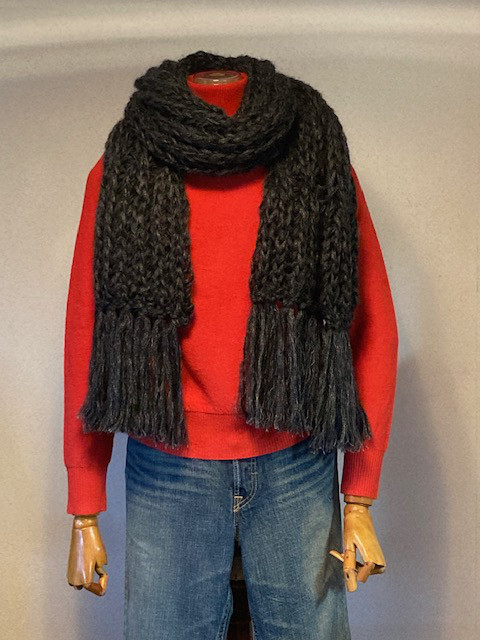 イギリスゴム編み　手編みマフラー《受注制作》