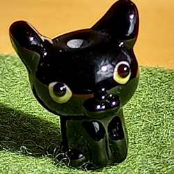 新型です(ω) とんぼ玉の黒猫 A 1枚目の画像