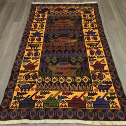 War Rug アフガニスタン ミリタリーデザイン トライバルラグ