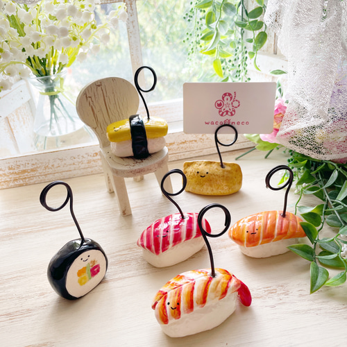 再販】食べ物ちゃんカードスタンド ロールケーキちゃん ケーキ/陶器製