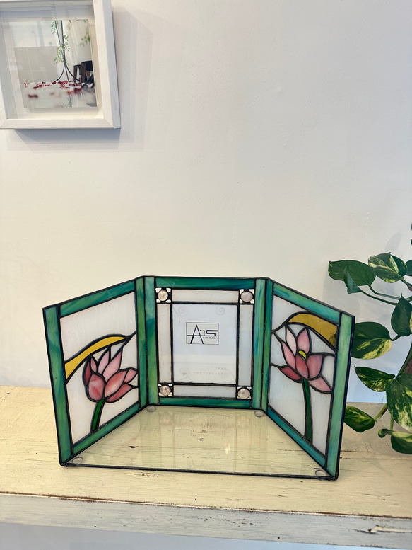 手元供養ステンドグラス仏壇-蓮 